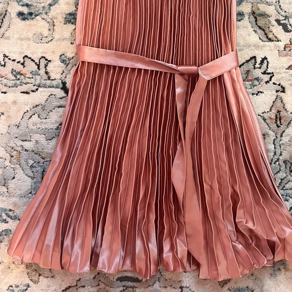 Vici Metallic Pink Pleated Dress - Picture 2 of 5